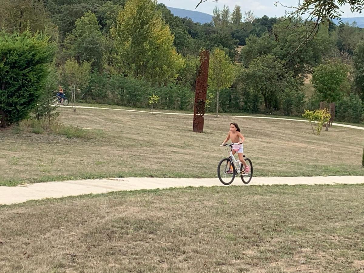casa rural de un artista en plena naturaleza piscina y parque de esculturas en villarcayo Exterior foto